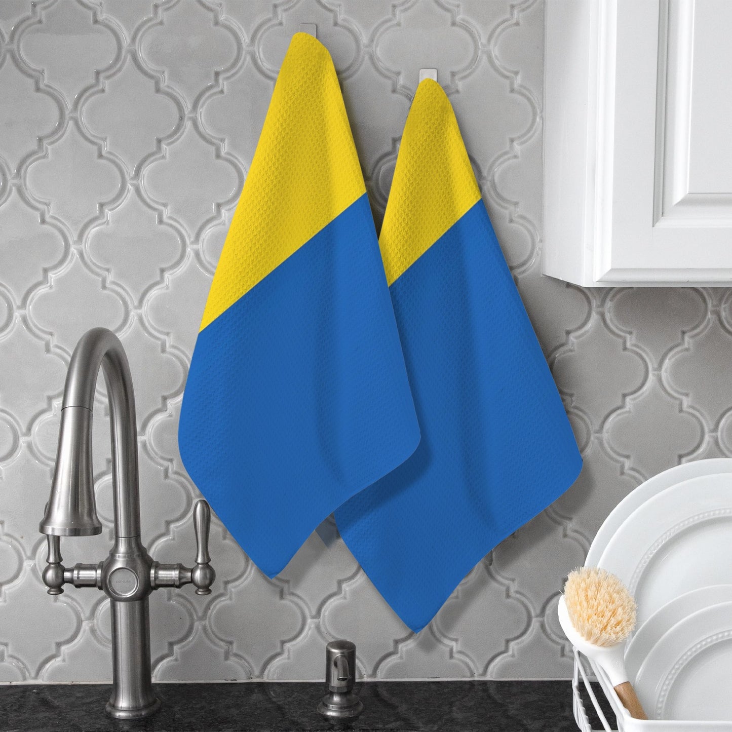 Ukraine Flag Inspired Kitchen Towel 40X60cm (Pack of 2) (Made in the USA)