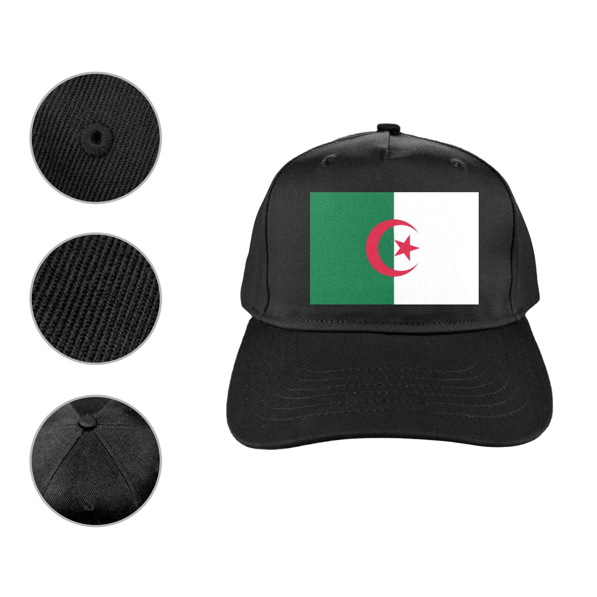 Algeria Flag Inspired Baseball Cap | Printed in the USA