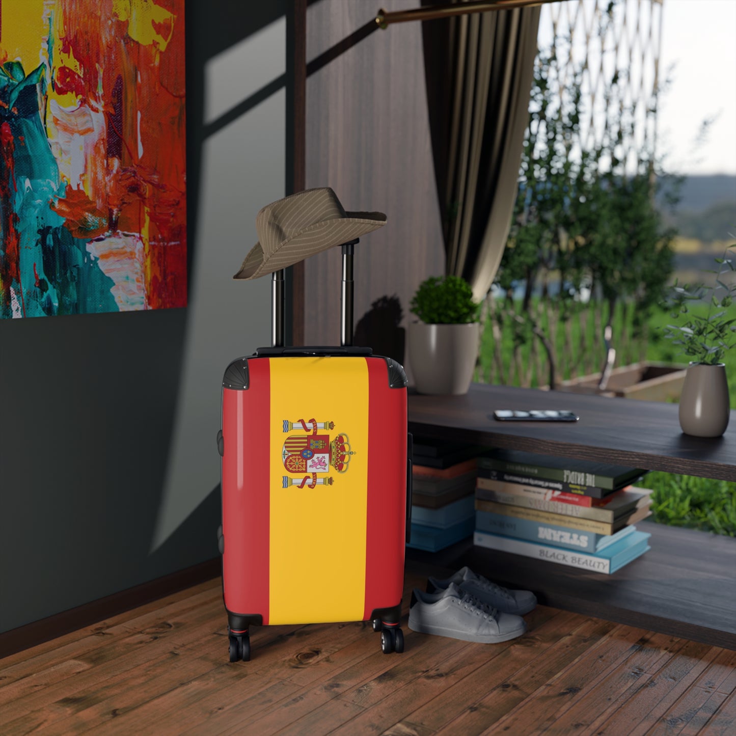 Spain Flag Inspired Suitcase