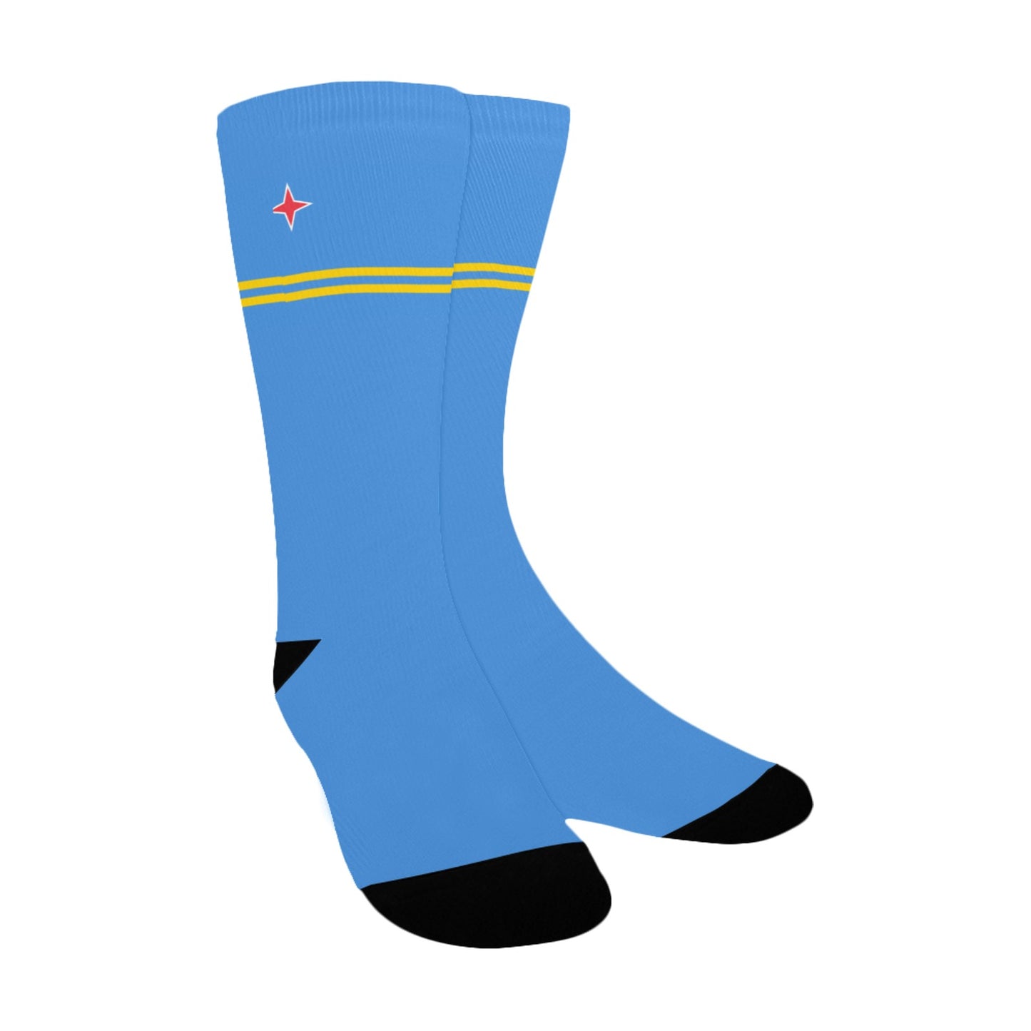 Aruba Flag Inspired Women's Custom  Socks | Ships from USA
