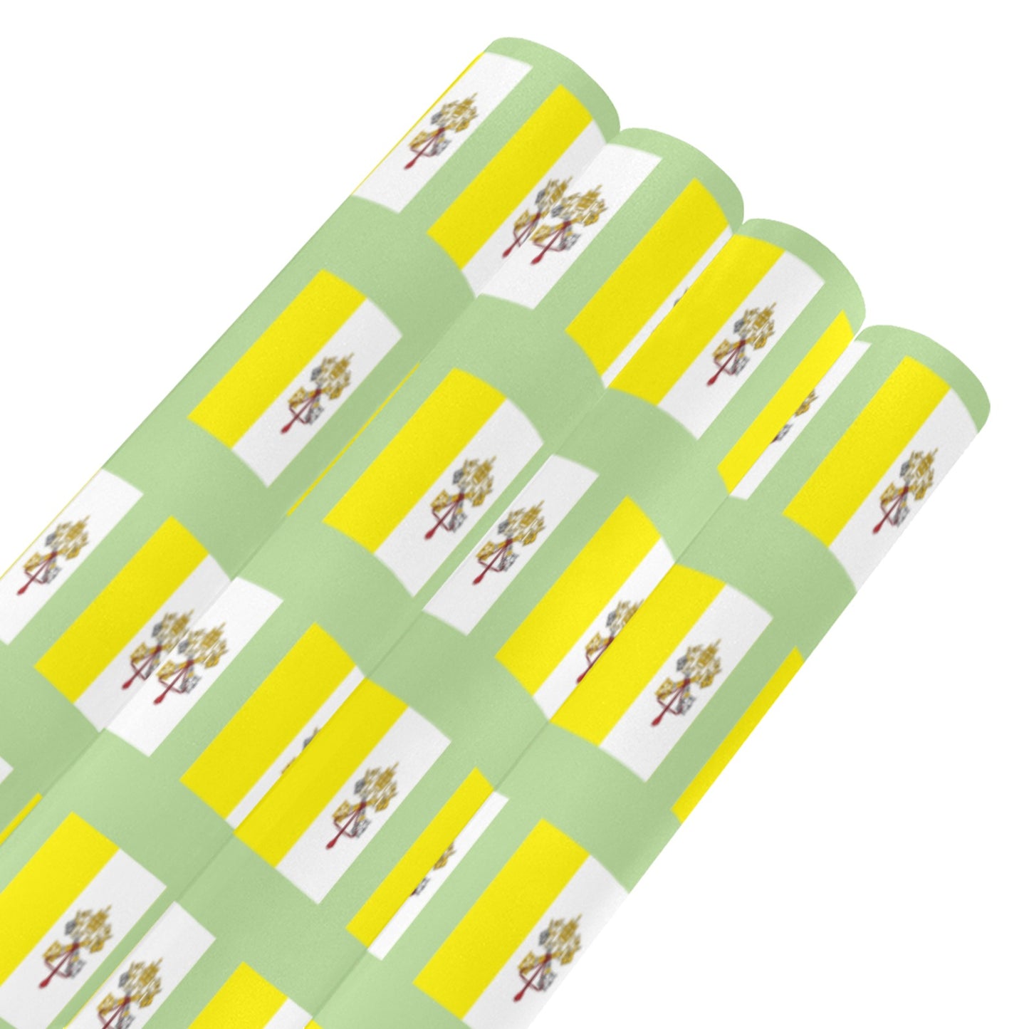 Vatican City Flag Inspired Custom Gift Wrapping Paper 58"x 22.5" (4 Rolls)