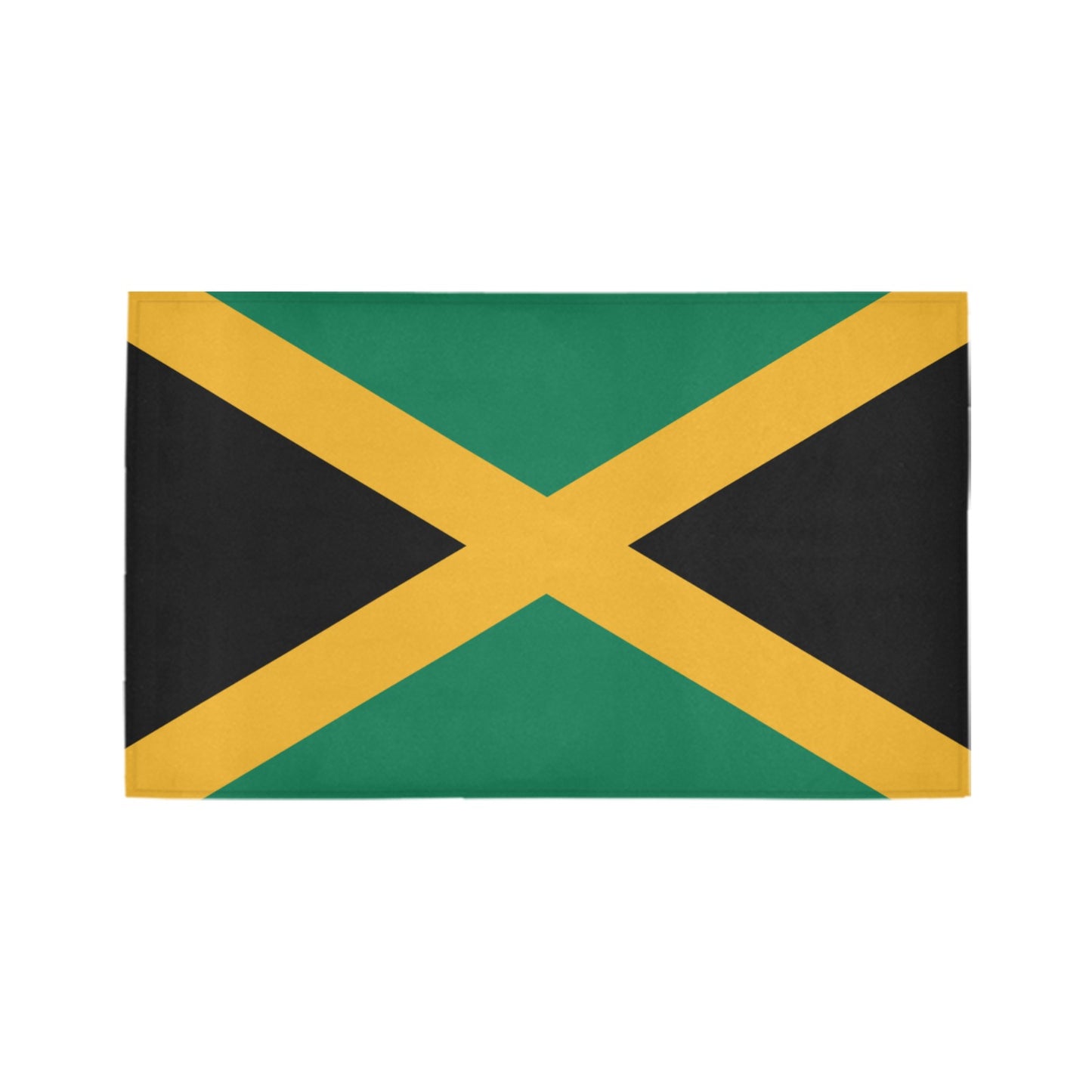 Jamaica Flag Inspired Doormat 30" x 18" (Sponge Material)