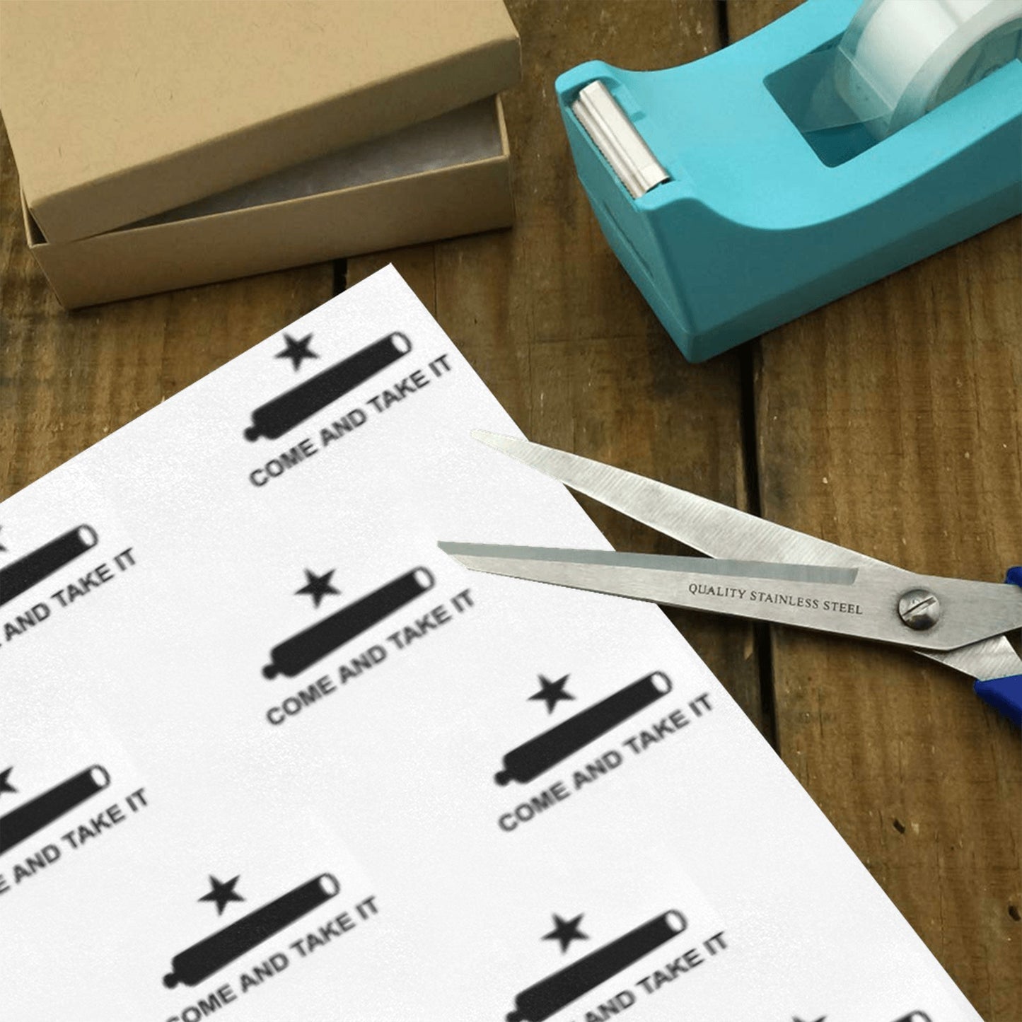 Come and Take It Flag Custom Gift Wrapping Paper 58"x 22.5" (4 Rolls)