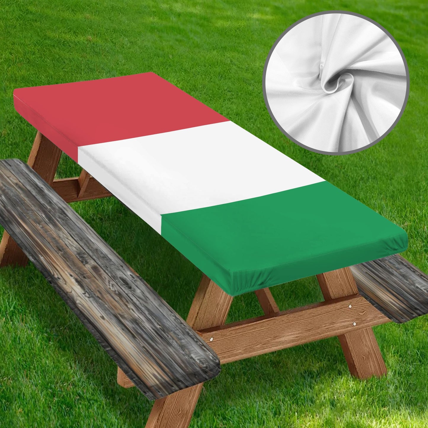 Italy Flag Picnic Table Cover (72" x 30") (Made in the USA)