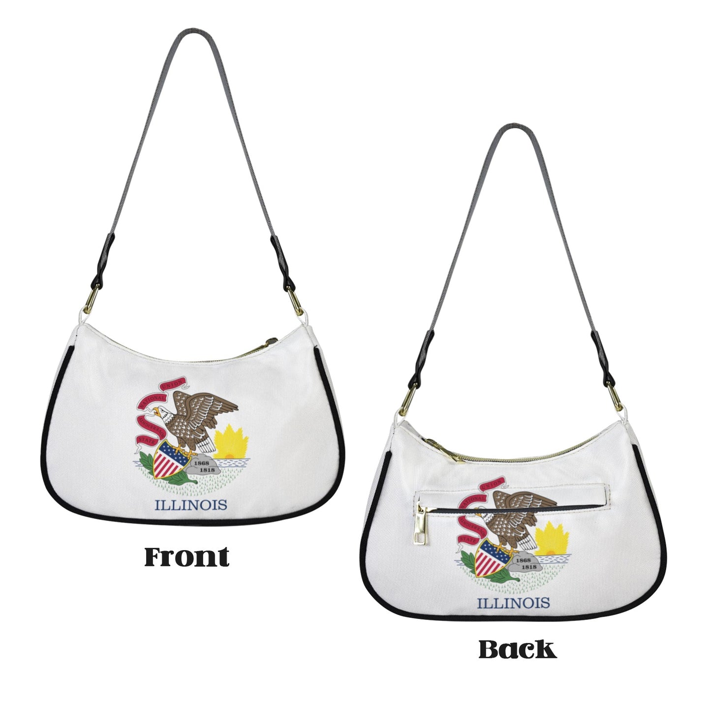 Illinois Flag Inspired Women's Shoulder Bag