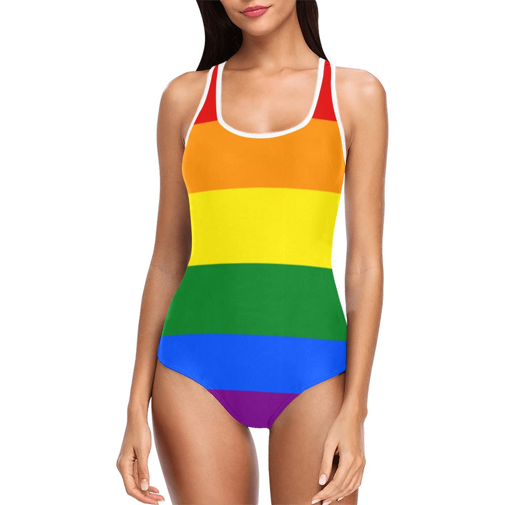 Rainbow Flag Inspired Women's Tank Top Bathing Swimsuit