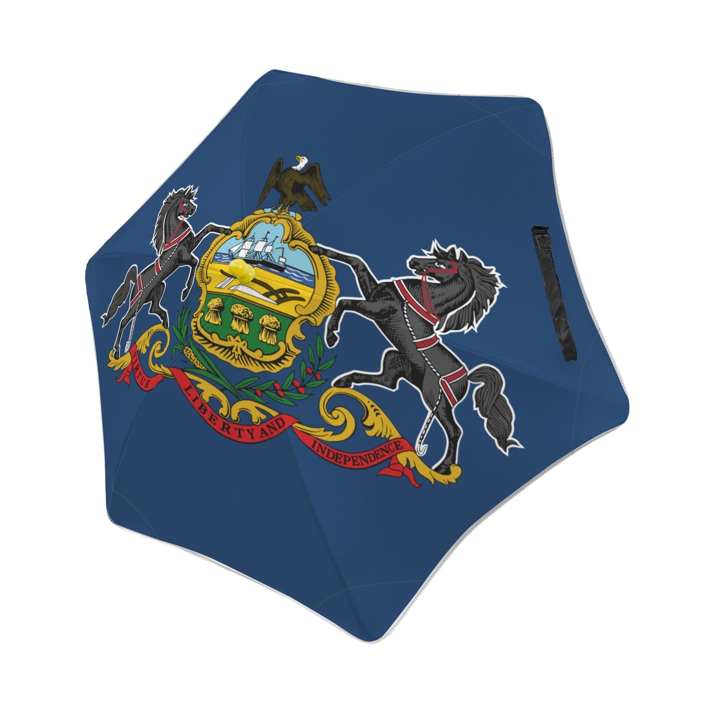 Pennsylvania Flag Inspired Kids Safe Round Corner Umbrella