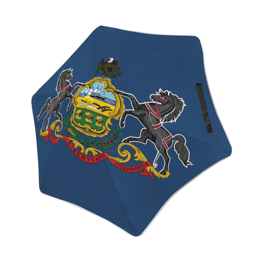 Pennsylvania Flag Inspired Kids Safe Round Corner Umbrella