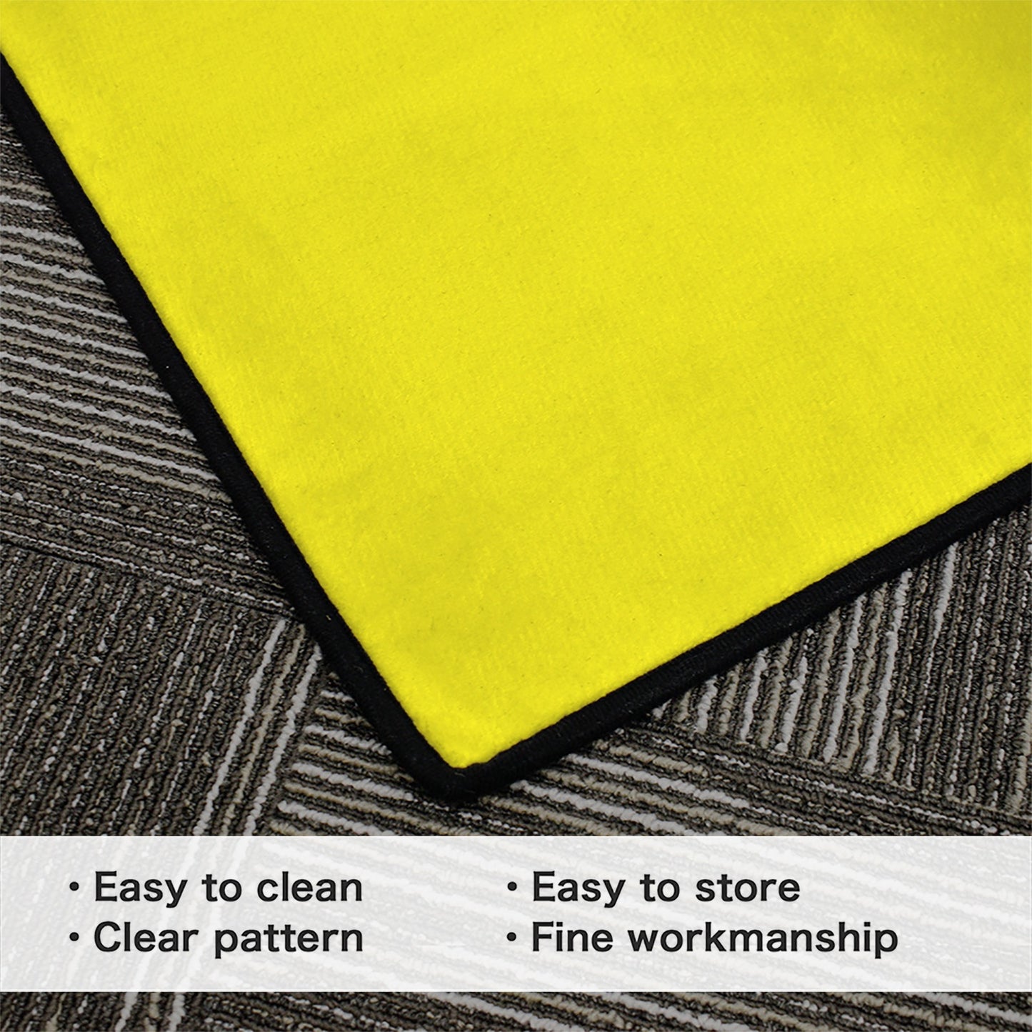 Vatican City Flag Inspired 84x60 Inch Area Rug with Black Binding (Made in the USA)