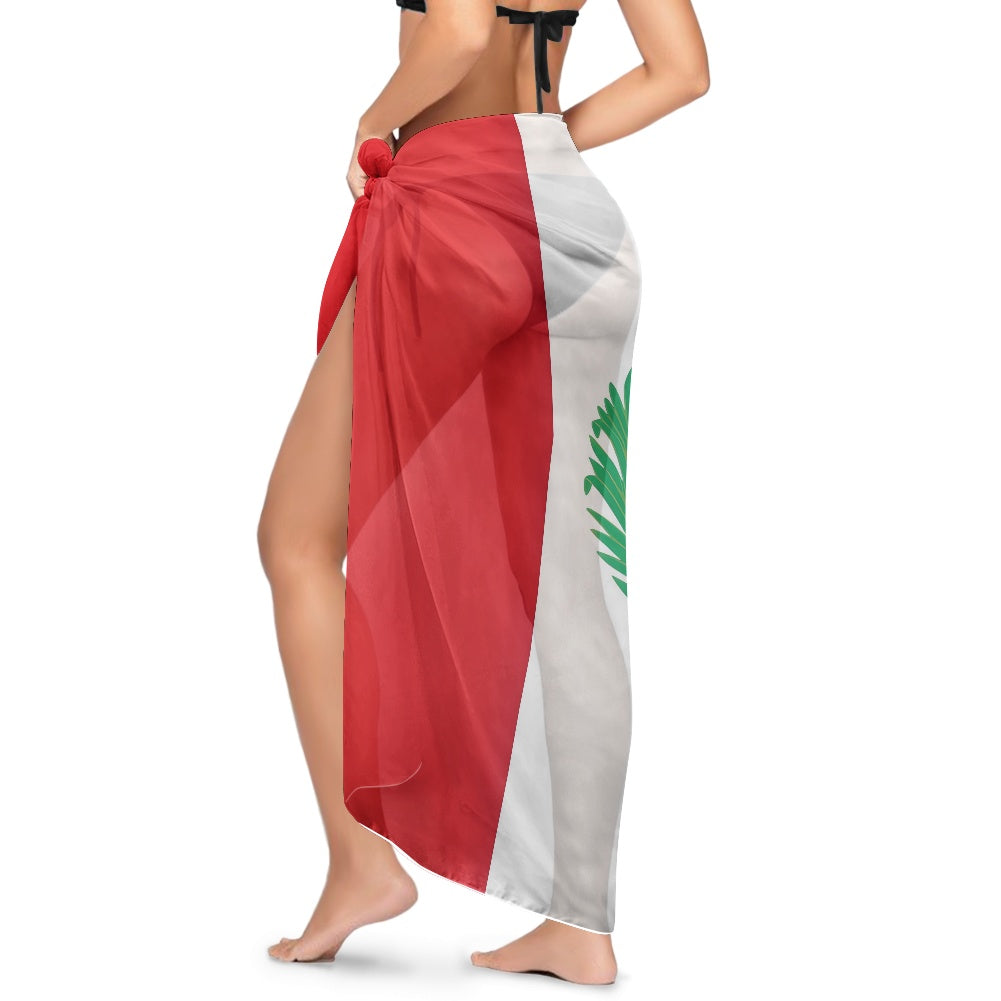 Peru Flag Inspired Bikini Cover-Up
