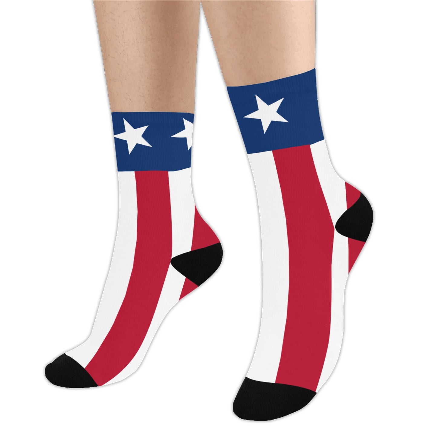 Texas Flag Inspired Socks Printed in the USA Crew Socks | Ships from USA