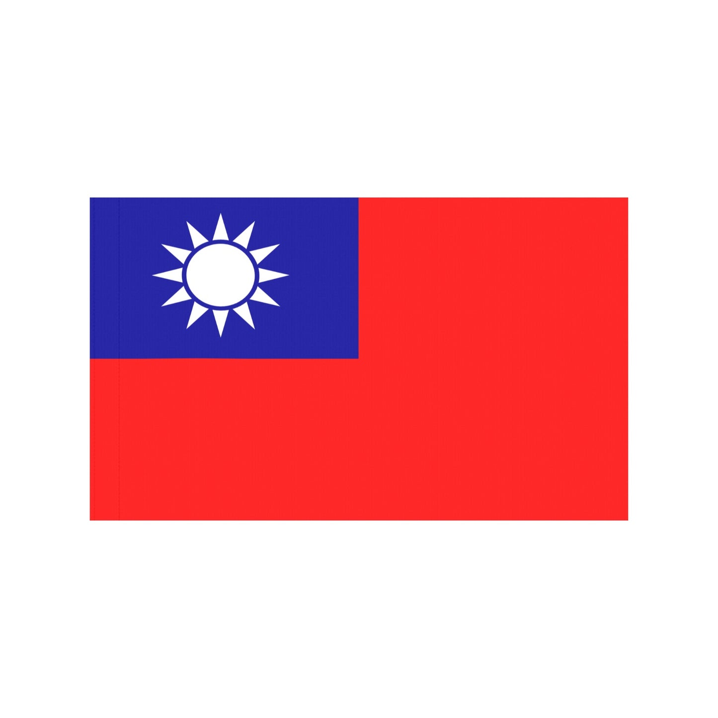 Red flag with blue canton, white sun. Luv My Flag.