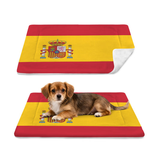 Spain Flag Inspired Pet Mat 25x18inch (Made in the USA)