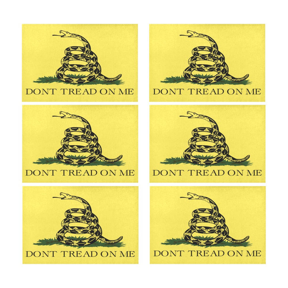 Gadsden Flag Placemats 12" x 18" (Set of 6)
