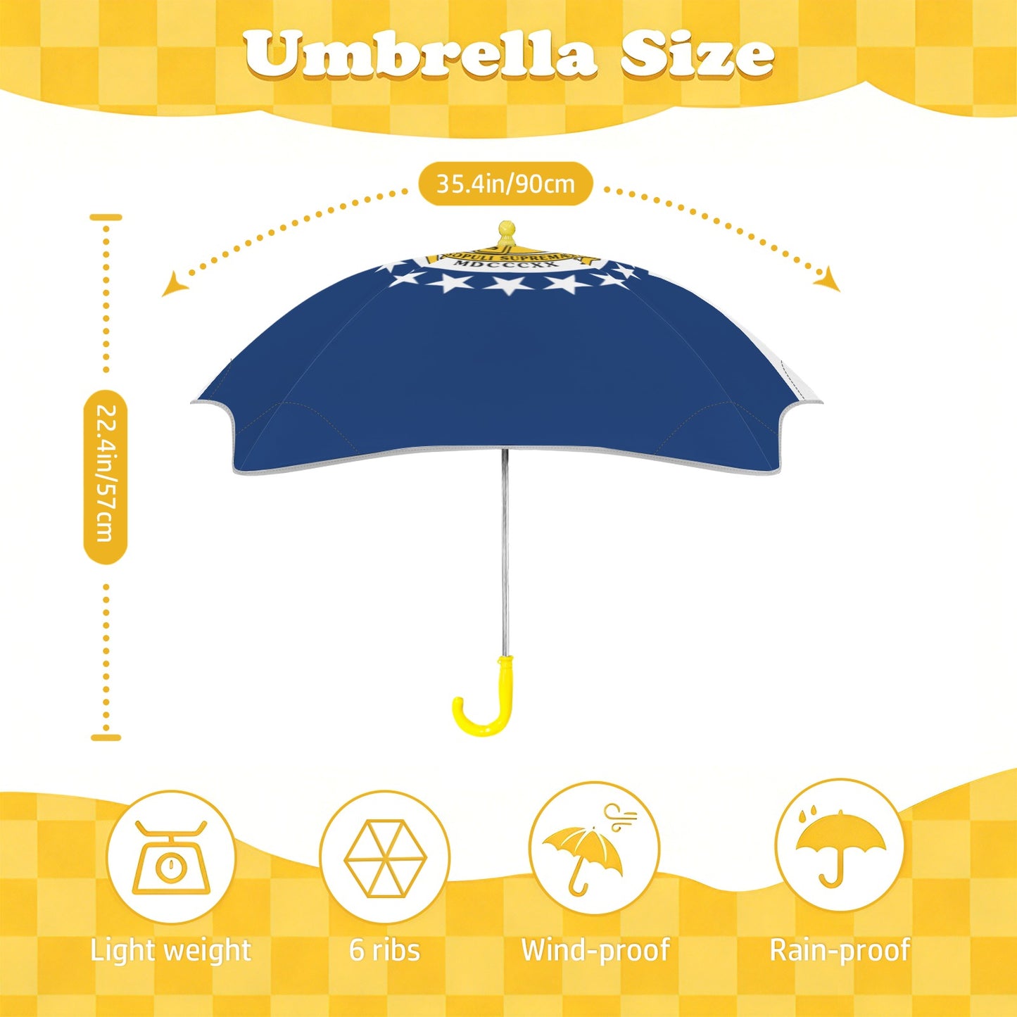 Missouri Flag Inspired Kids Safe Round Corner Umbrella