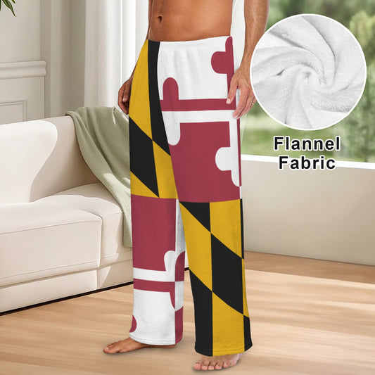 Maryland Flag Inspired Men's Flannel Pajama Trousers Printed in the USA