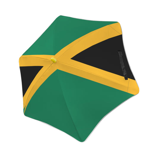 Jamaica Flag Inspired Kids Safe Round Corner Umbrella