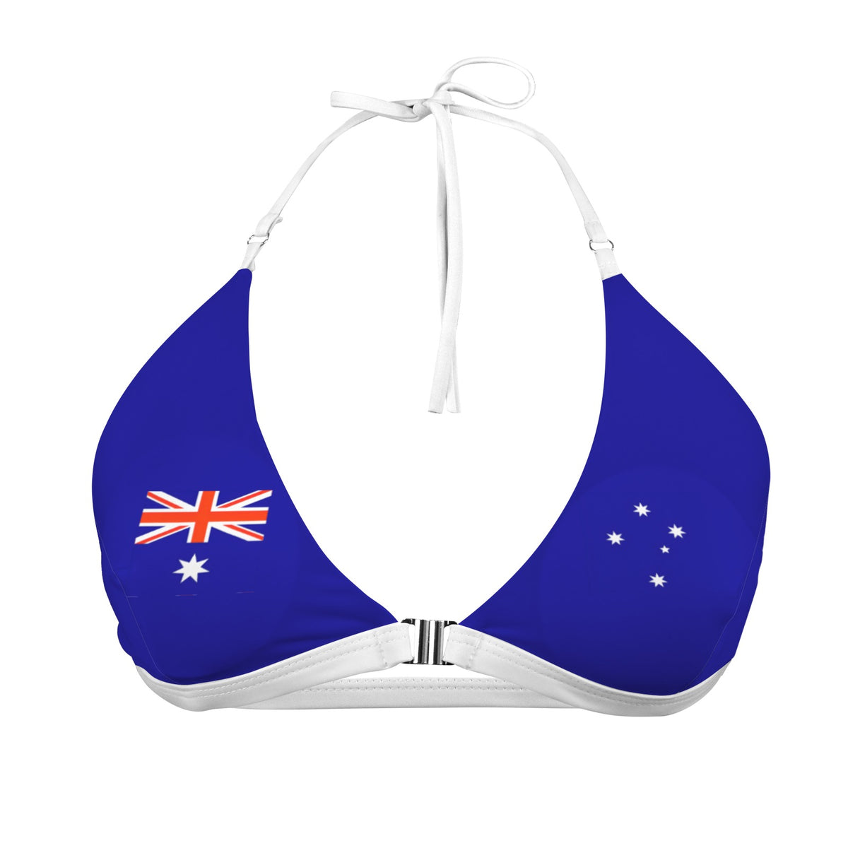 Australia Flag Inspired SFront Buckle Triangle Bikini Top
