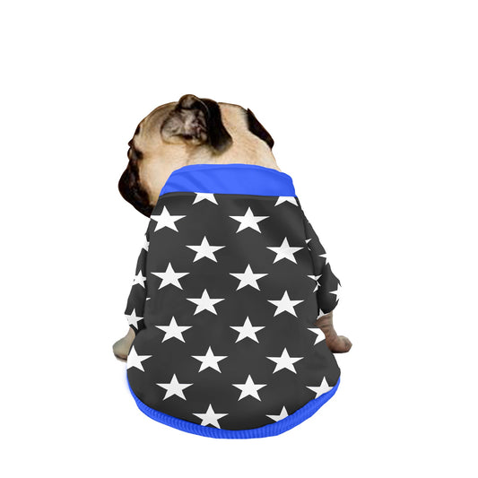 Thin Blue Line Flag Pet Hooded Sweatshirt