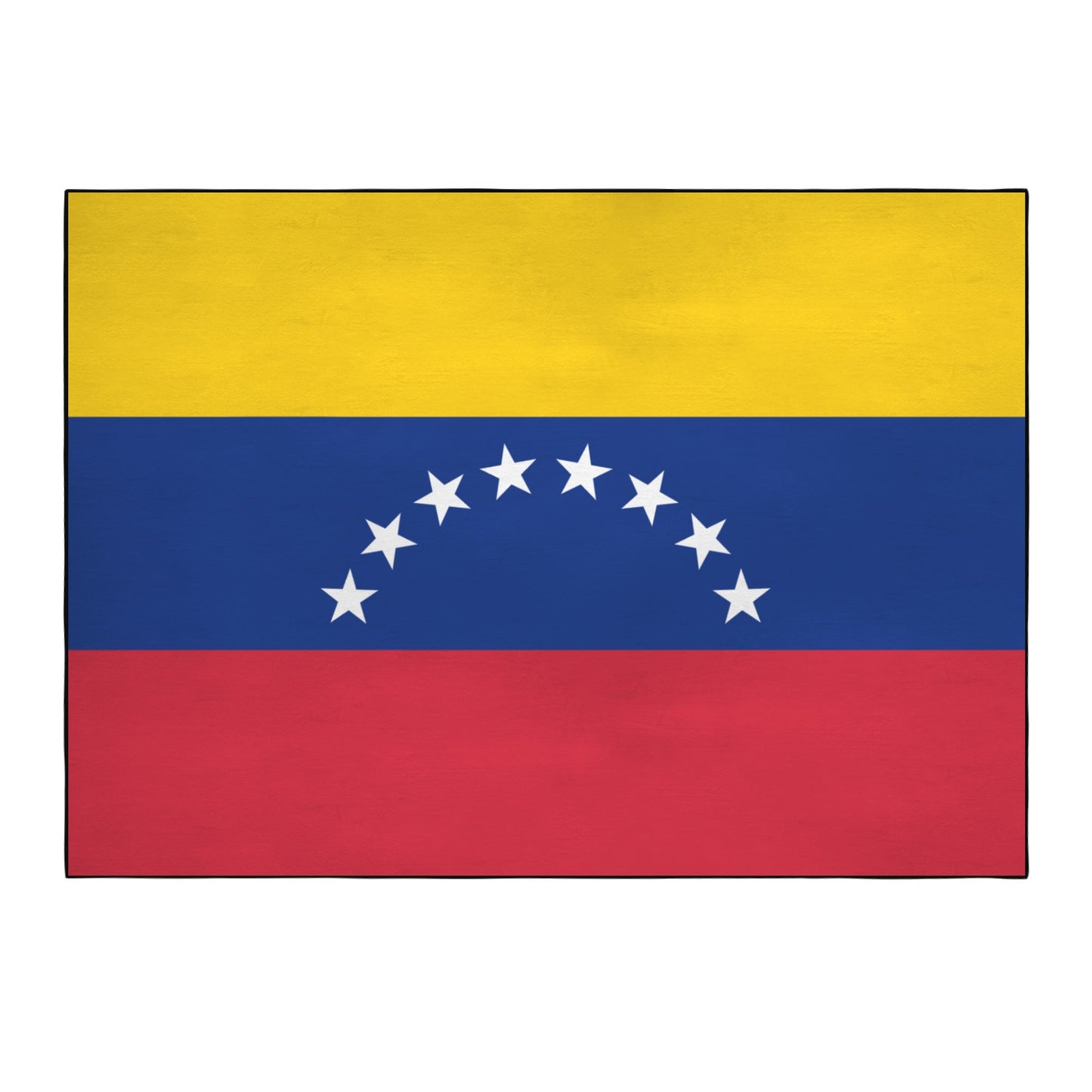 Venezuela Flag Inspired 84x60 Inch Area Rug with Black Binding (Made in the USA)
