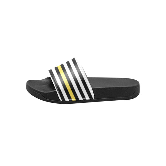 Thin Gold Line Flag Kid's Slide Sandals