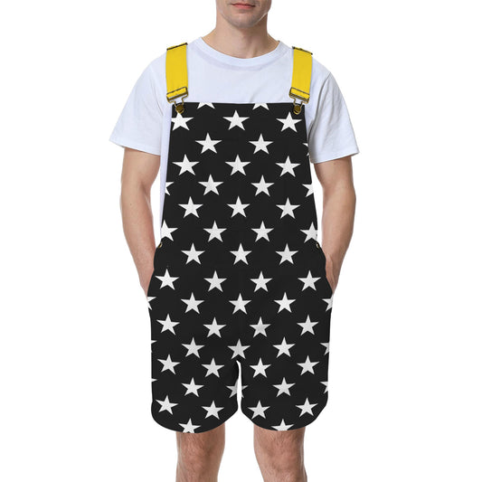 Thin Gold Line Flag Inspired Unisex Suspender Jumpsuit