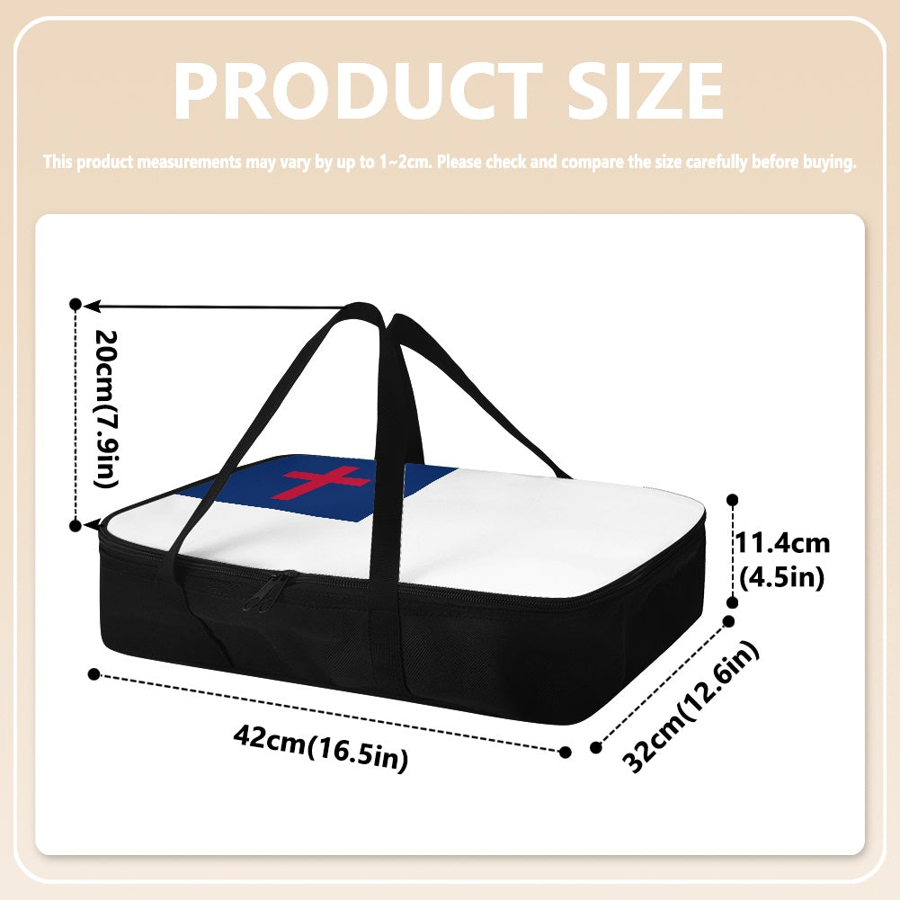 Christian Flag Inspired Insulated Casserole Carrier – Durable Hot & Cold Food Bag
