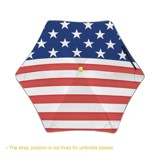 USA/American Flag Inspired Kids Safe Round Corner Umbrella