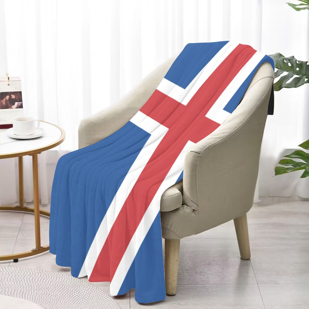 Cozy Icelandic flag blanket by Luv My Flag brand.
