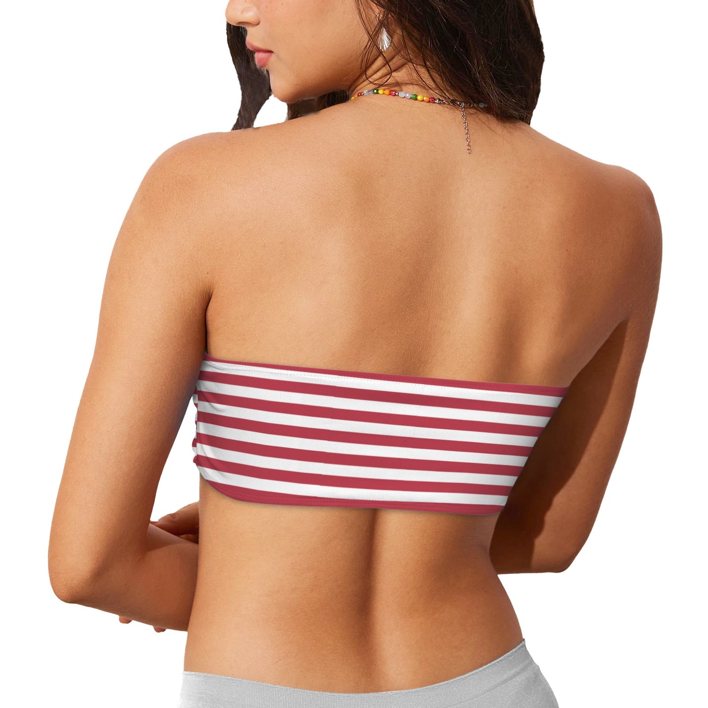 USA/American Flag Inspired Bandeau Tube Bikini Top