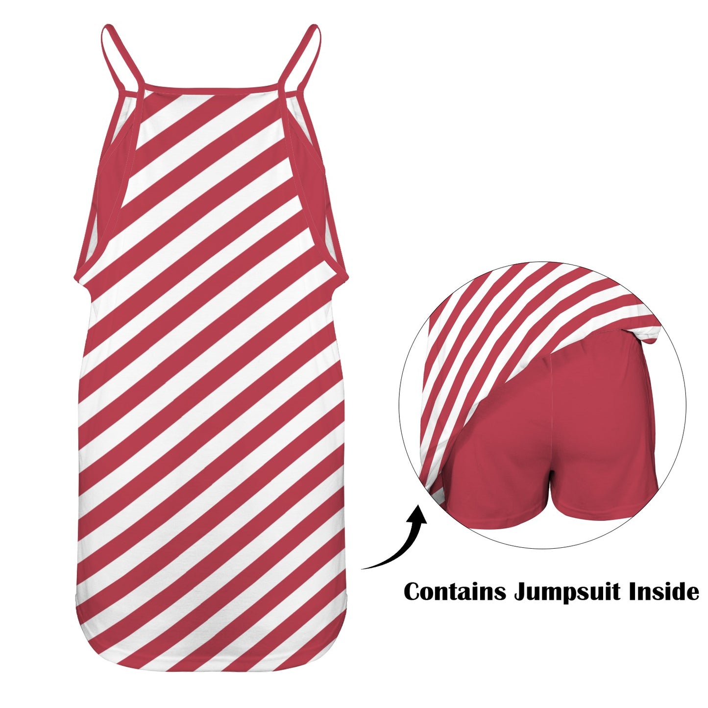 USA/American Flag Inspired Women's Double-Layered Camisole Dress
