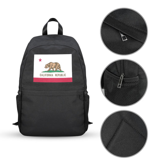 California Flag Inspired Casual Backpack Printed in the USA