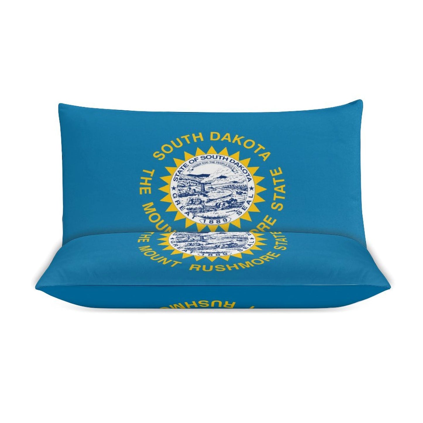 South Dakota Flag Inspired 3-Piece Bedding Set (1 Duvet Cover + 2 Pillow Shams) – 102"×90"
