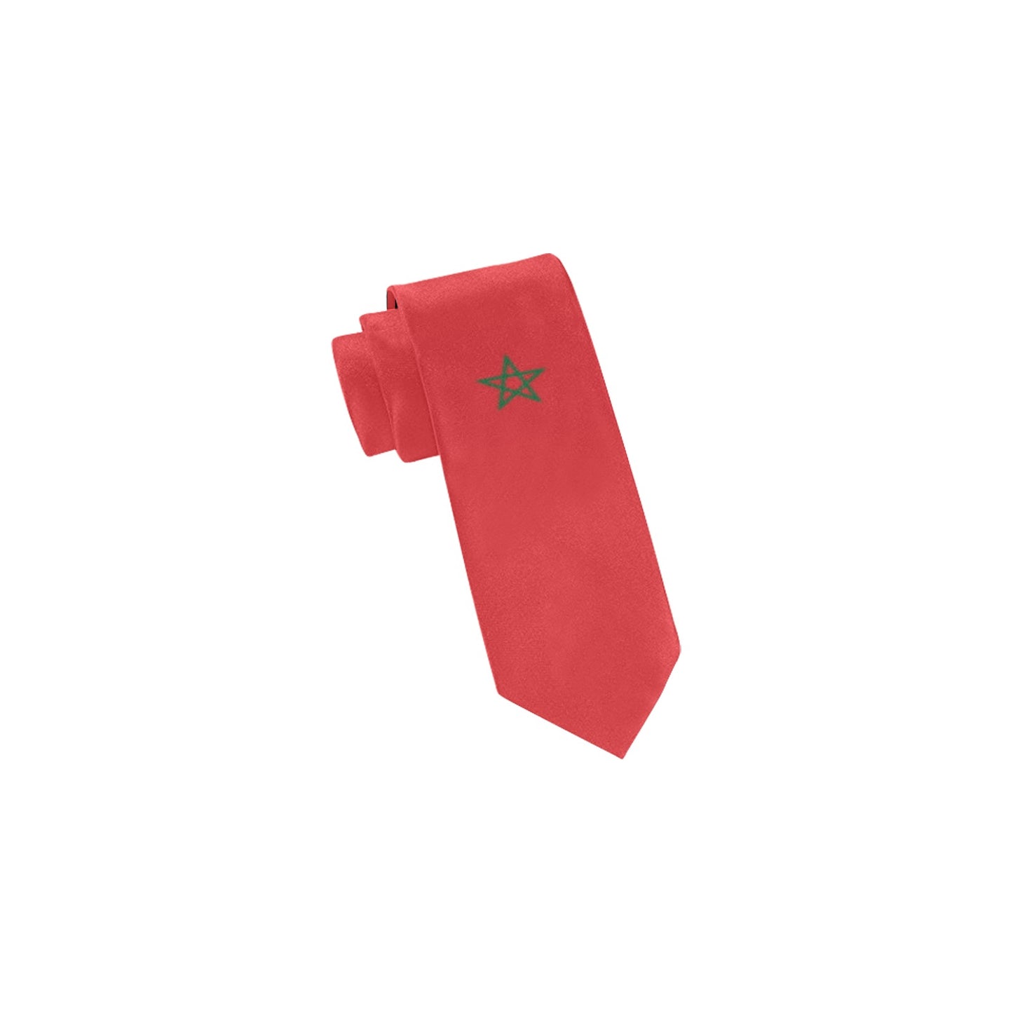 Morocco Flag Inspired Classic Necktie (Two Sides)