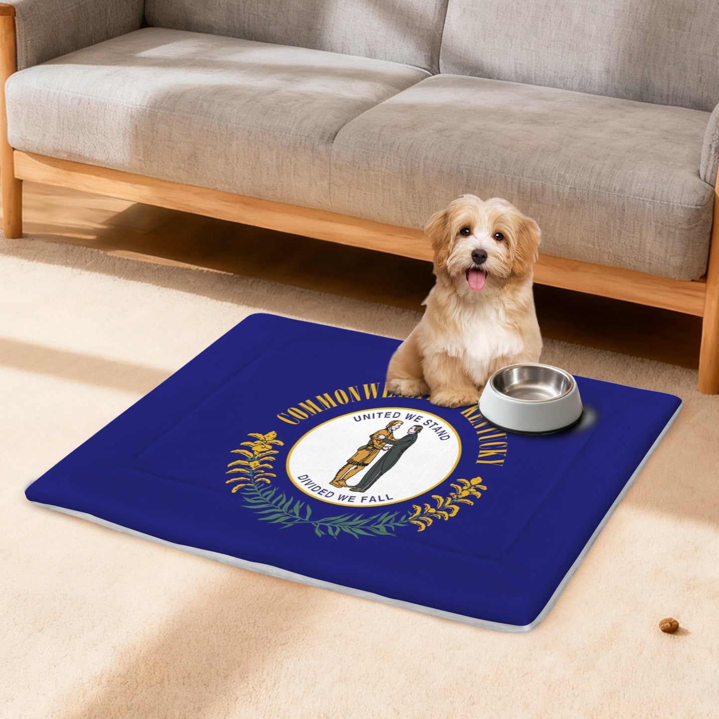 Kentucky Flag Inspired Pet Mat 25x18inch (Made in the USA)