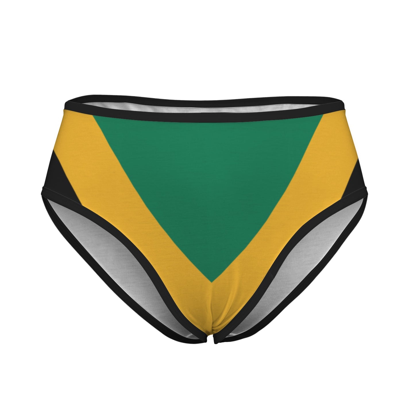 Jamaica Flag Inspired Women's High Waisted Brief