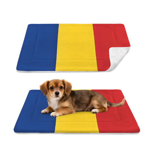 Romania Flag Inspired Pet Mat 25x18inch (Made in the USA)