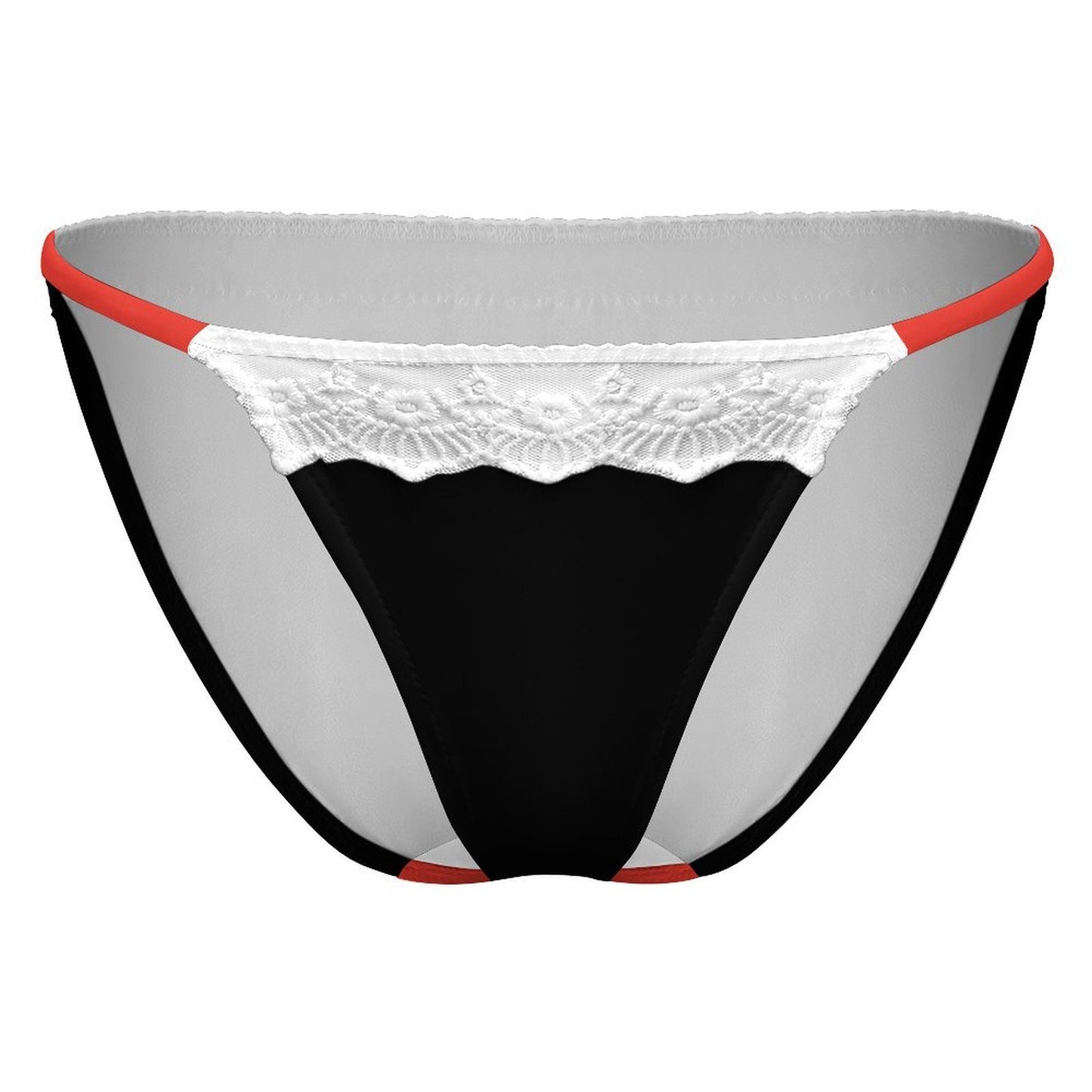 Thin Red Line Flag Inspired Style-2 Lace Trim Underwear
