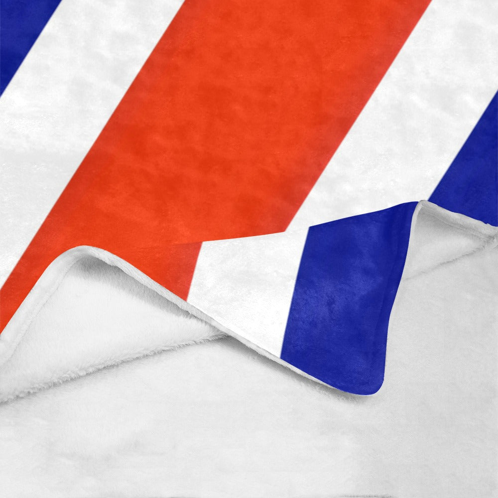 Luv My Flag soft blanket with bold patriotic design.