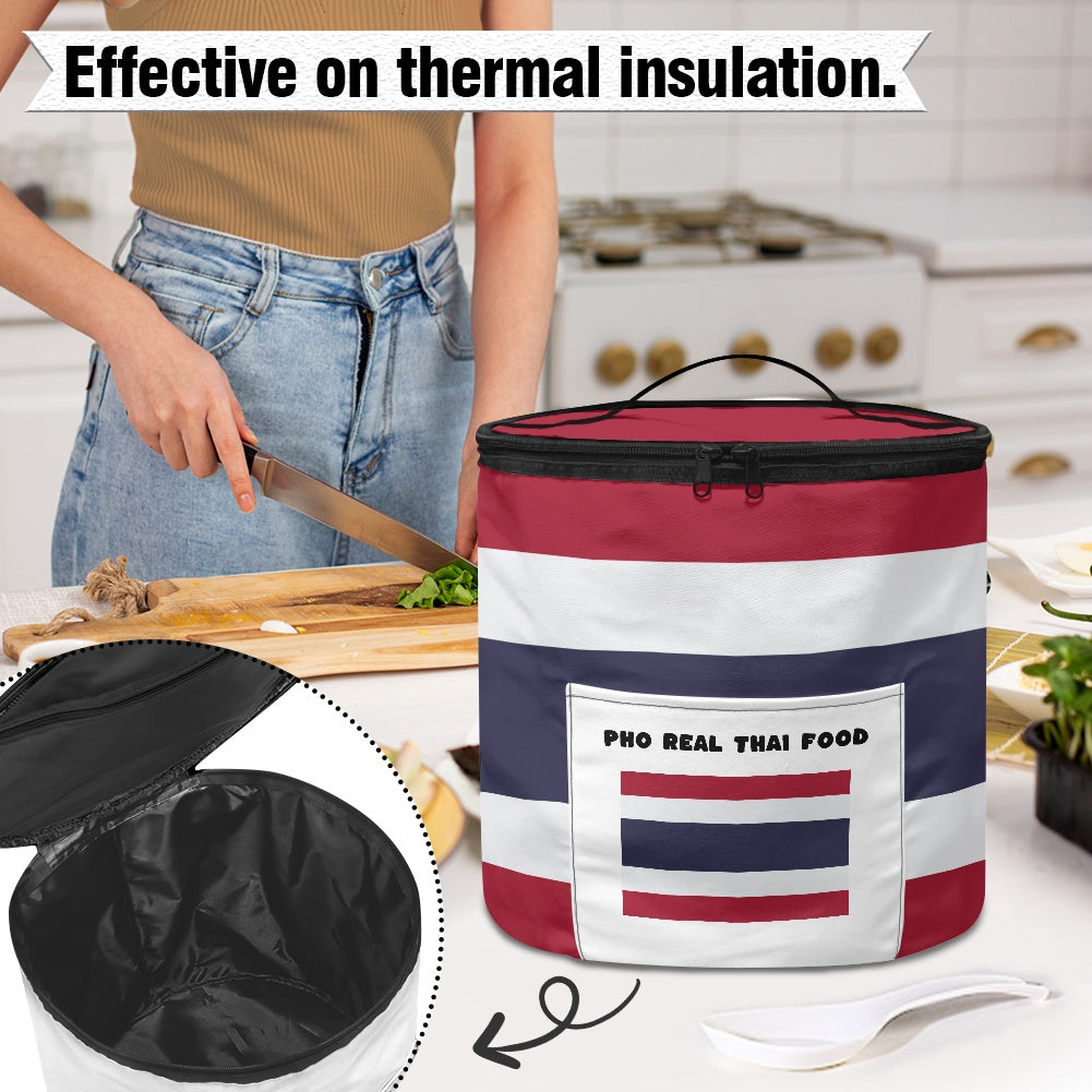 Thailand Flag Inspired "Pho Real Thai Food" Electric Pressure Cooker Insulation Bag