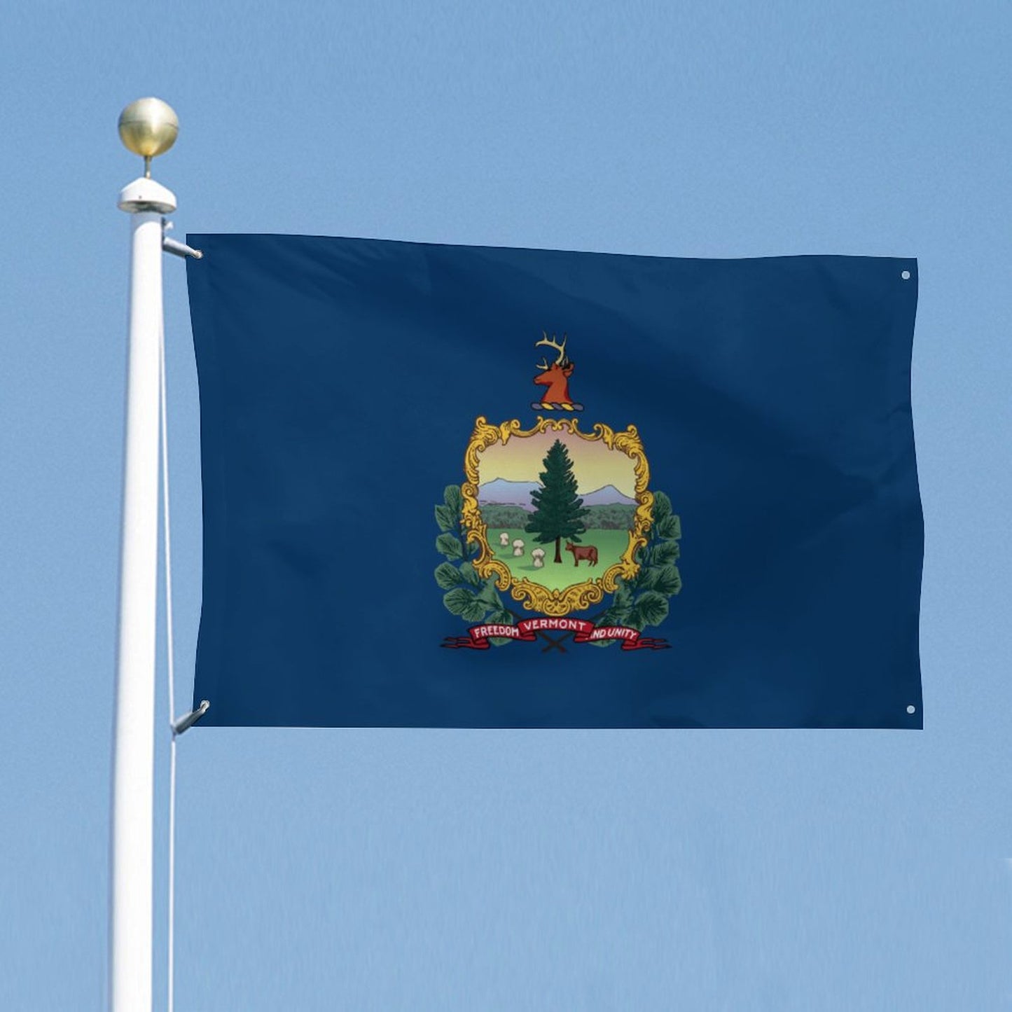 Vermont Flag Inspired Wall Mount Flag with Four Grommets (35x59 in)