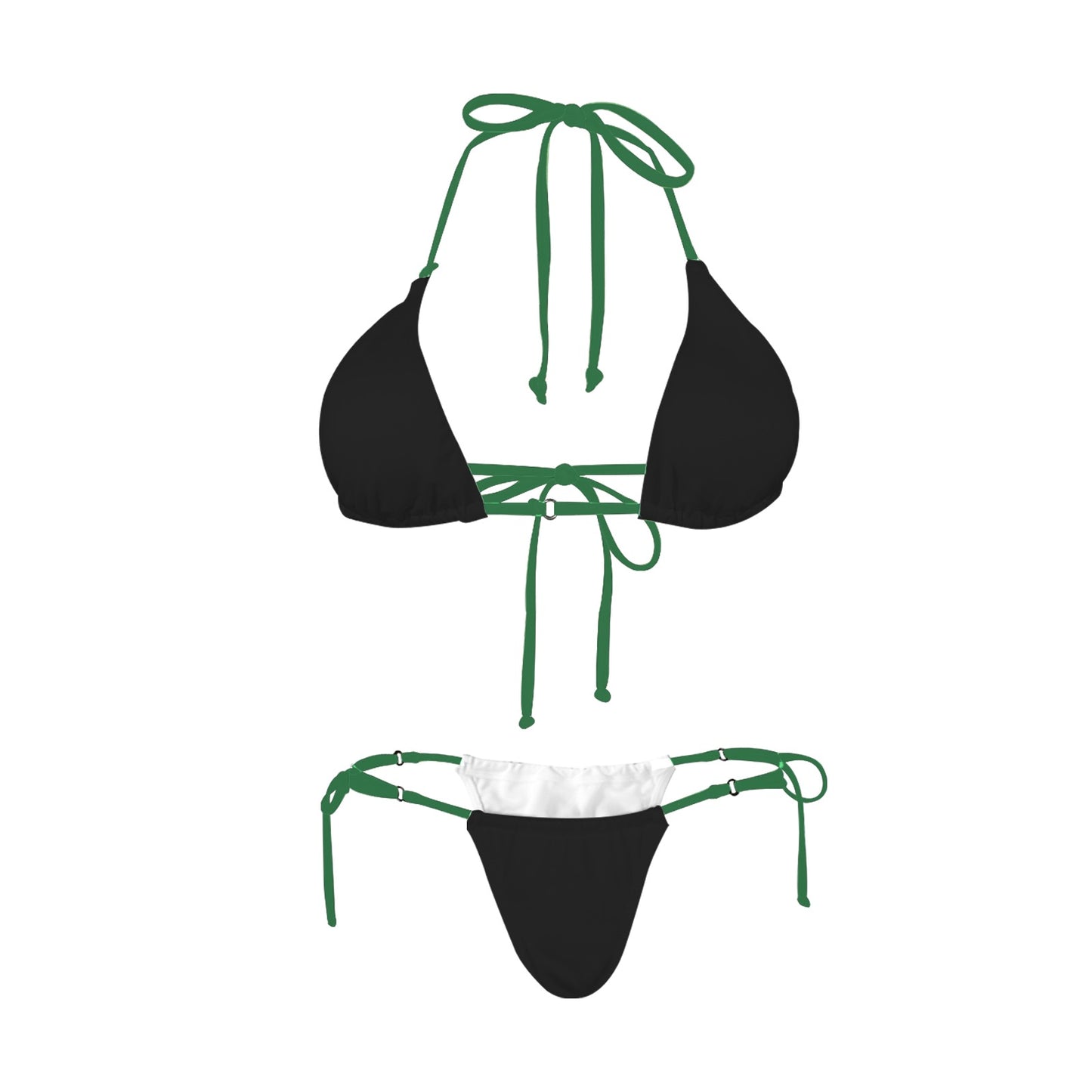 Thin Green Line Flag Inspired Style-2 Women's Halter String Bikini Set