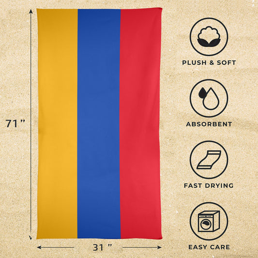 Armenia Flag Inspired Beach Towel 31"x71"(NEW) | Ships from USA