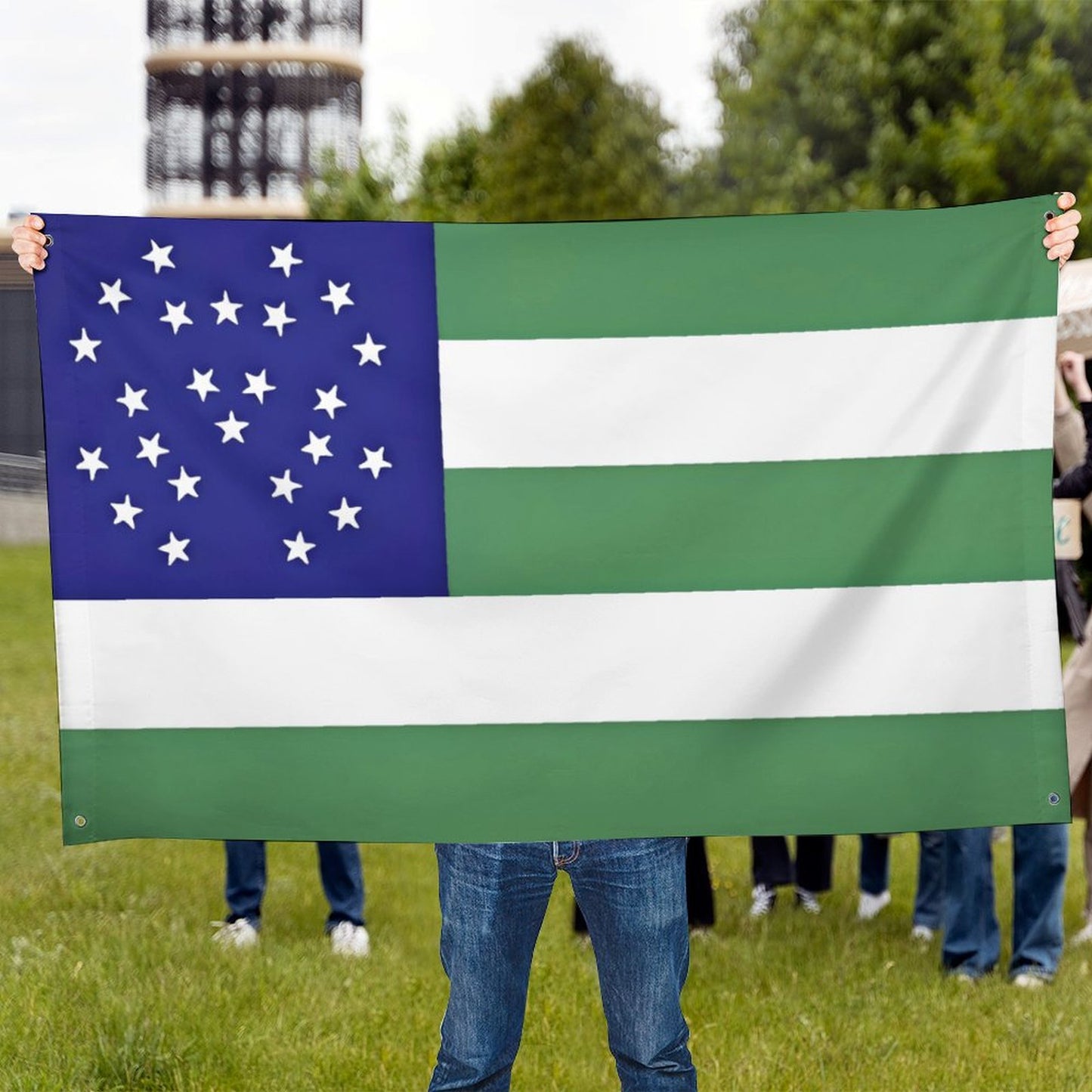 NYPD Flag Inspired Wall Mount Flag with Four Grommets (35x59 in)