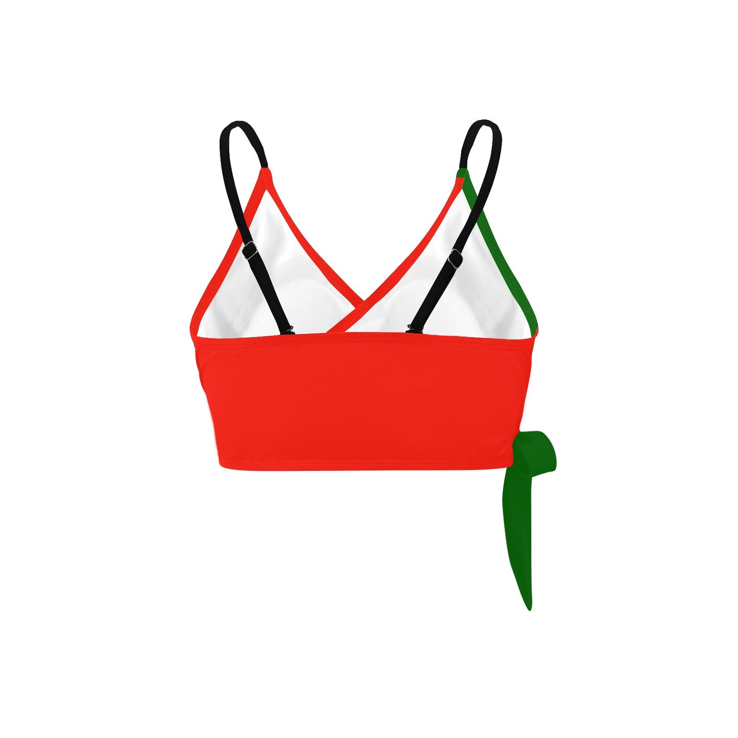Portugal Flag Inspired Knot Side Bikini Top