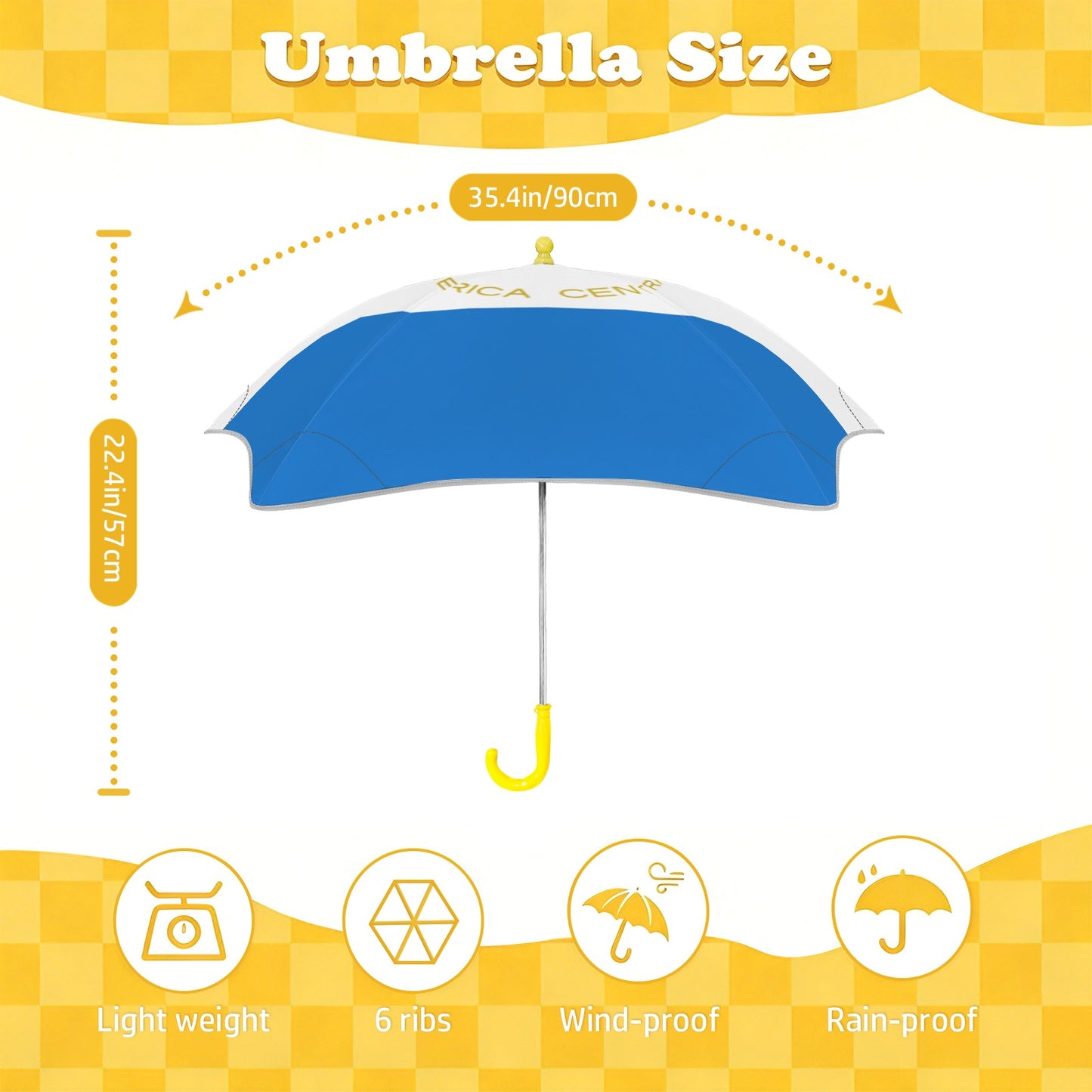 Nicaragua Flag Inspired Kids Safe Round Corner Umbrella