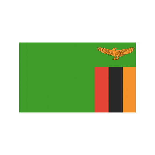 Luv My Flag Zambian flag with eagle, green background.