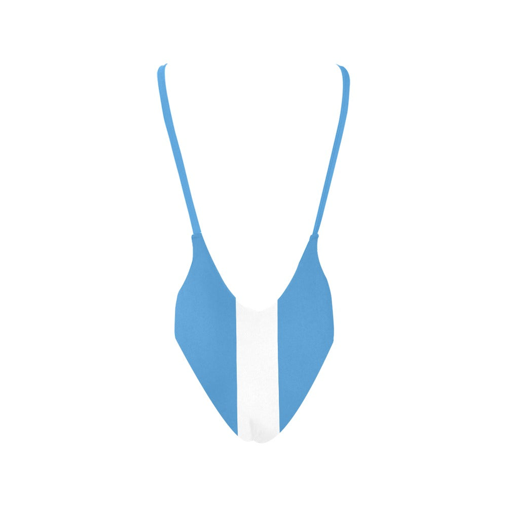 Guatemala Flag Inspired Women’s Backless One-Piece Swimsuit
