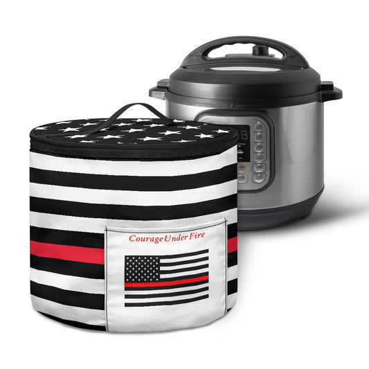 Thin Red Line Flag Inspired "Courage Under Fire" Electric Pressure Cooker Insulation Bag