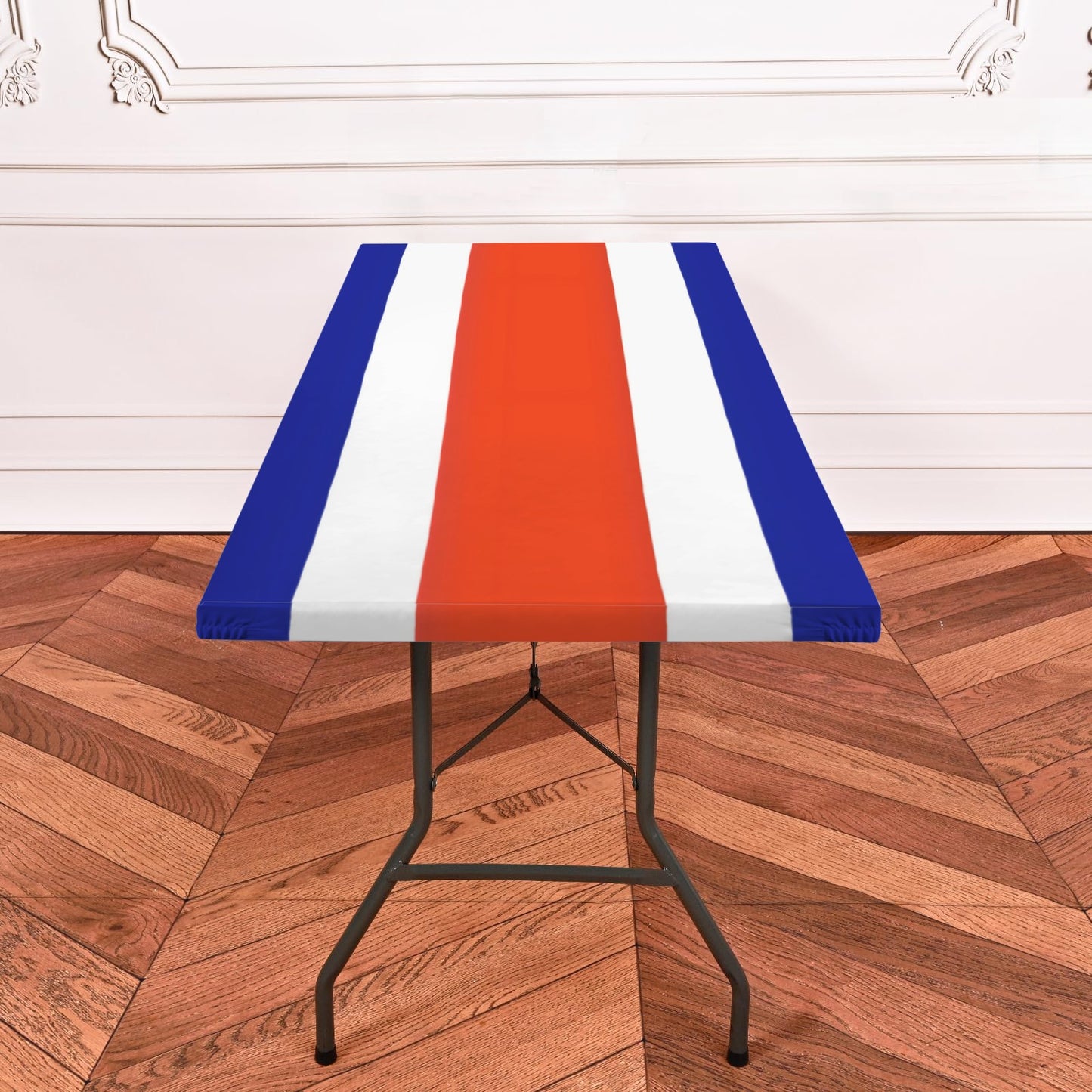 Costa Rica Flag Inspired Custom Elastic Fitted Tablecloth 72x30 inch (Made in the USA)